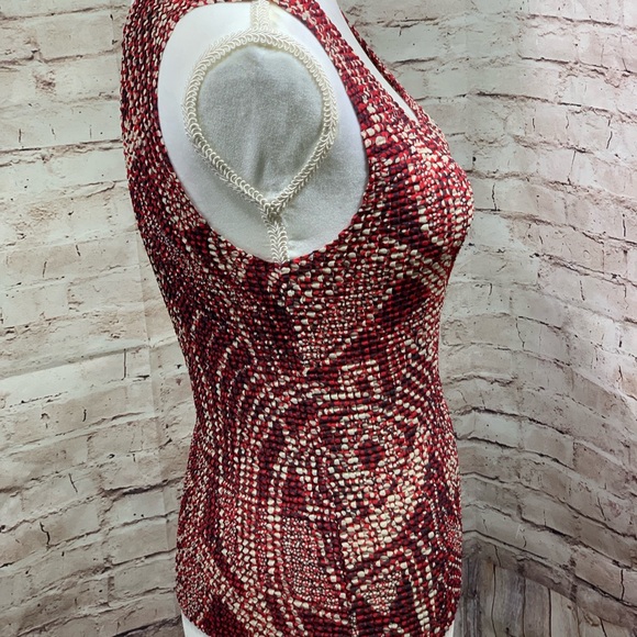 Nicola stretch scoop neck Top SZ M abstract print - Picture 4 of 8